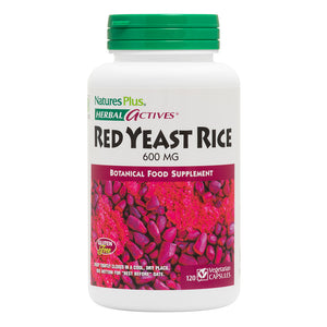 Frontal product image of Herbal Actives Red Yeast Rice Capsules containing 120 Count